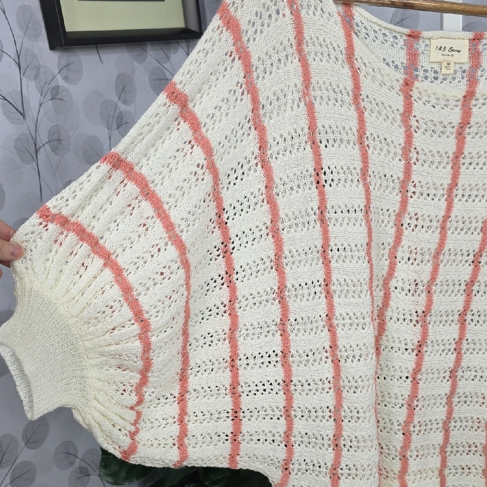 1.4.3. Story by Line Up Cream and Pink Striped Sweater - Picture 4 of 9